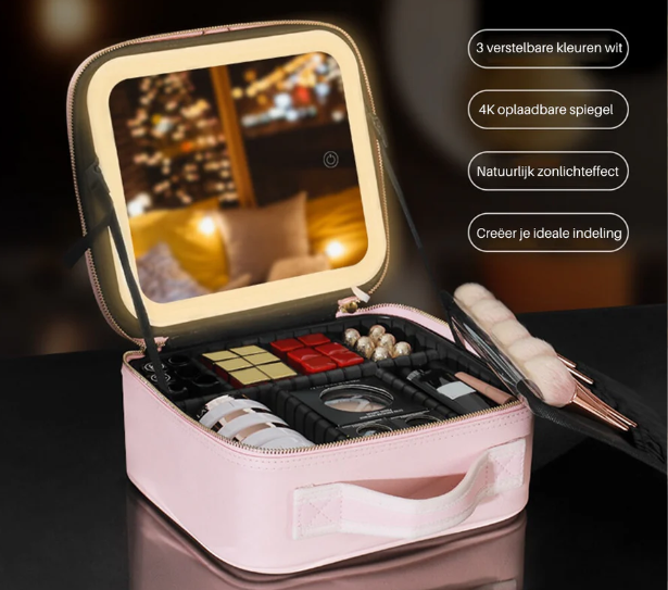 Carry-On Make-Up tas™ | Met LED Spiegel