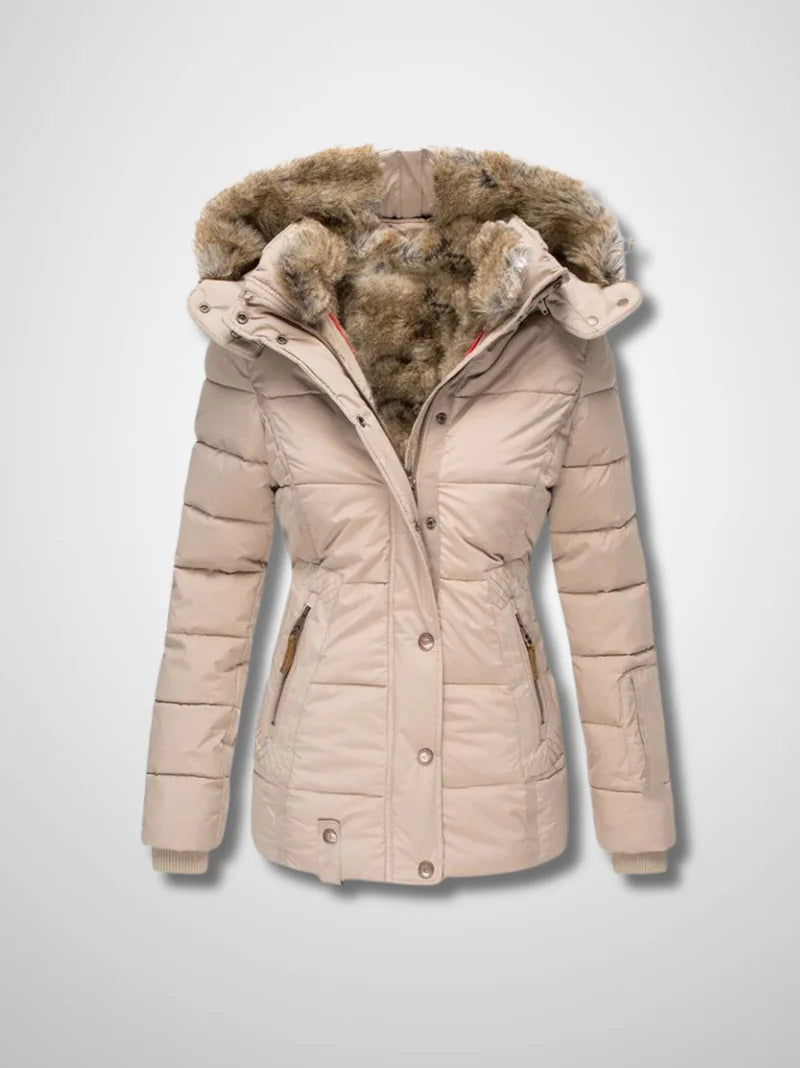 Amber | Warme winterjas met bontvoering