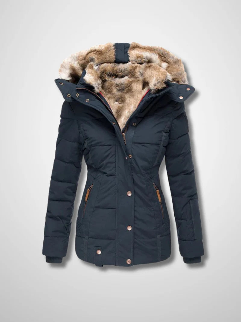 Amber | Warme winterjas met bontvoering